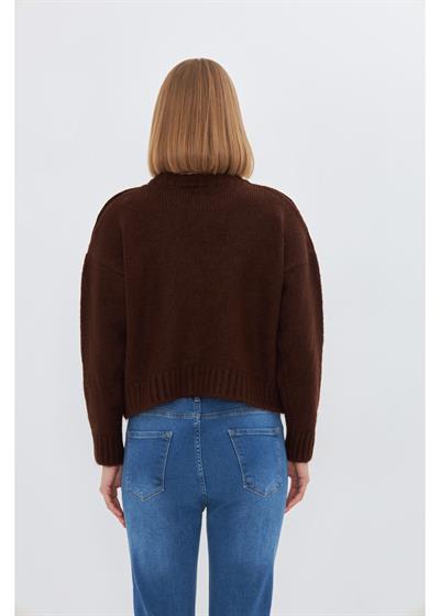 Kalp Detaylı Oversize Kazak 