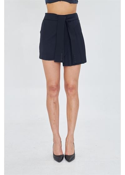 Kemer Detaylı Pileli Etek 