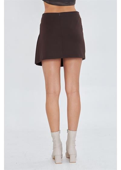 Kemer Detaylı Pileli Etek 