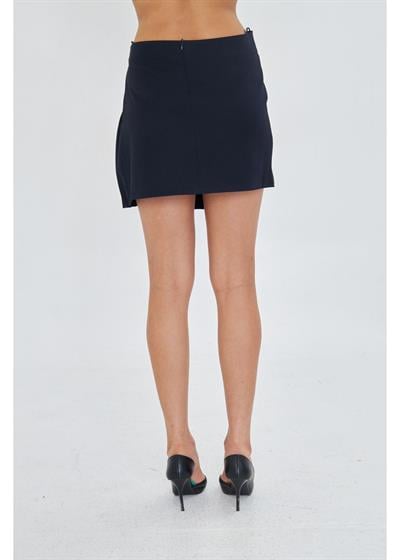 Kemer Detaylı Pileli Etek 