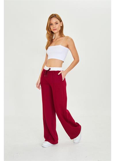 Kemer Garnili Bol Paça Eşofman Altı 