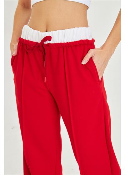 Kemer Garnili Bol Paça Eşofman Altı 