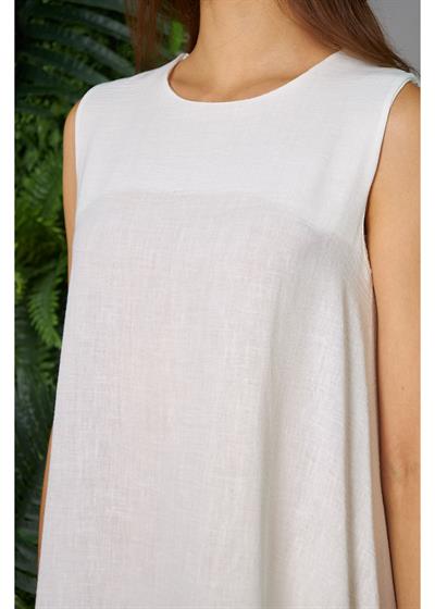 Keten Görünümlü Salaş Elbise
