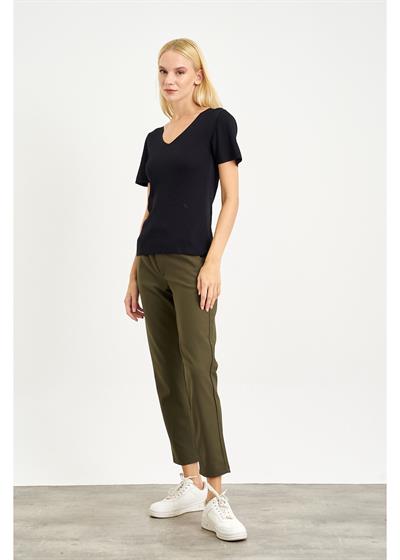 Kısa Kol Fitilli Bluz