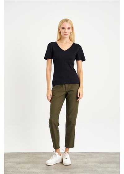 Kısa Kol Fitilli Bluz