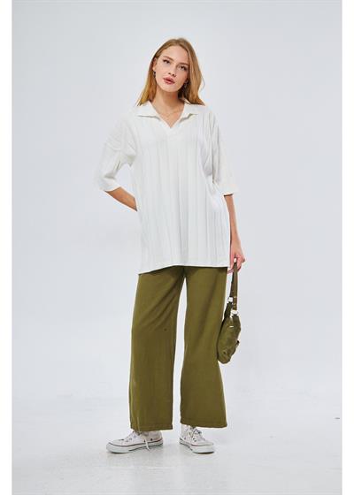 Kısa Kol Polo Yaka Triko Kazak 