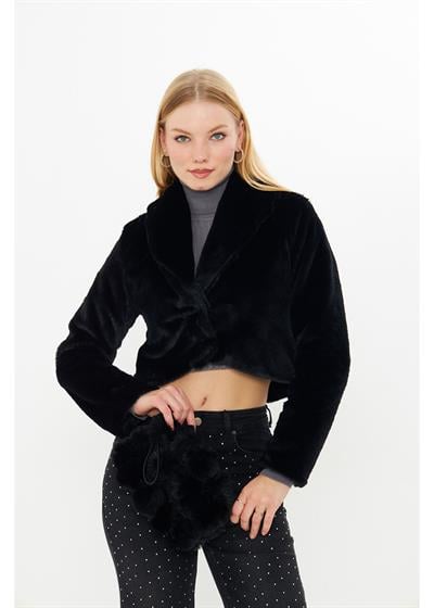 Kısa Peluş Bolero 