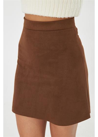 Kısa Süet Etek 