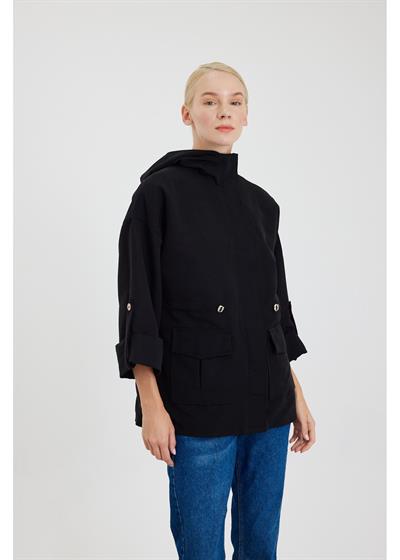 Kolu Katlamalı Trençkot