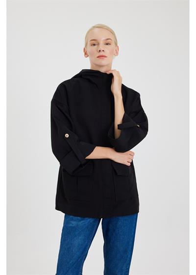 Kolu Katlamalı Trençkot