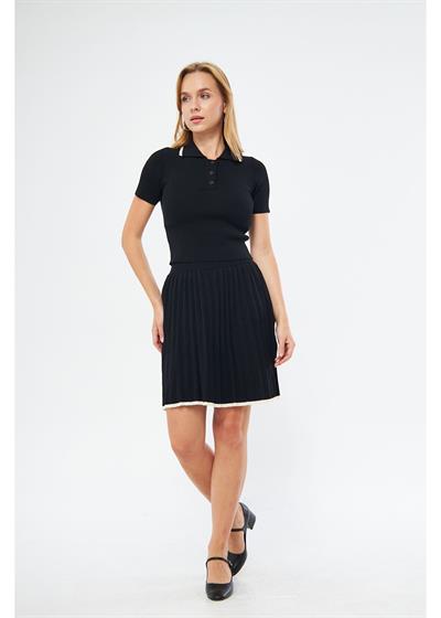 Kontrast Renk Detaylı Kazak 