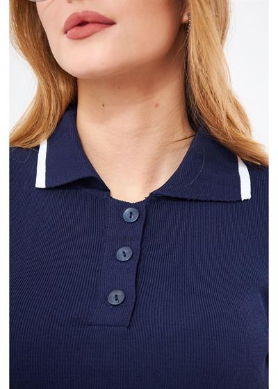 Kontrast Renk Detaylı Kazak 