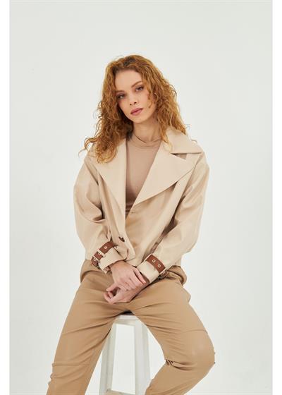 Kruvaze Suya Dayanıklı Trençkot 