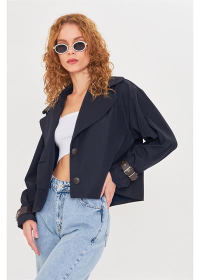 Kruvaze Suya Dayanıklı Trençkot 