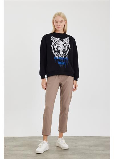 Kurt Baskılı Sweatshirt