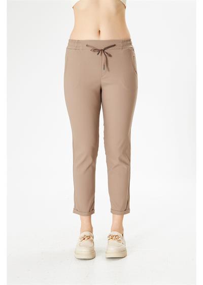 Lastikli Duble Paça Pantolon 