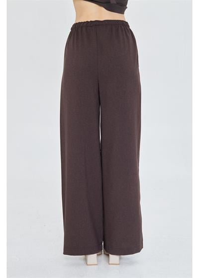 Lastikli Yandan Cepli Poliviskon Pantolon 