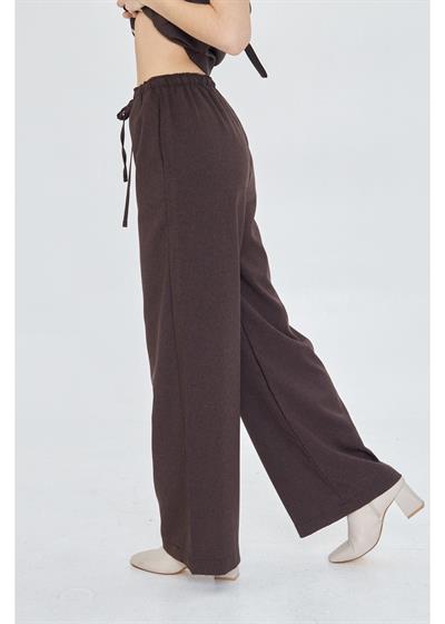 Lastikli Yandan Cepli Poliviskon Pantolon 