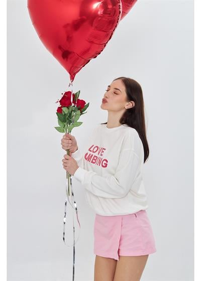 Love Bombing Baskılı Sweatshirt 