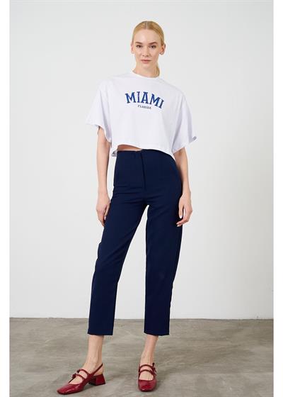 Miami Baskılı Kısa Süprem T-Shirt