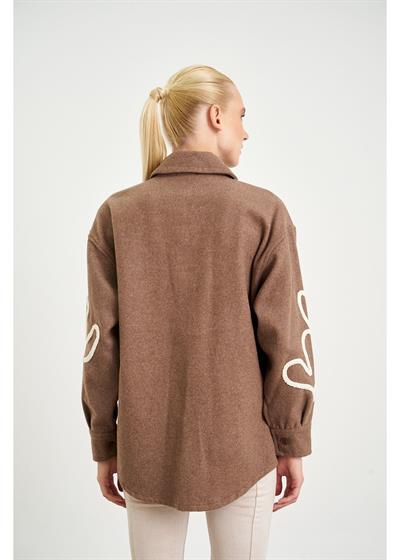 Nakışlı Kaşe Gömlek 