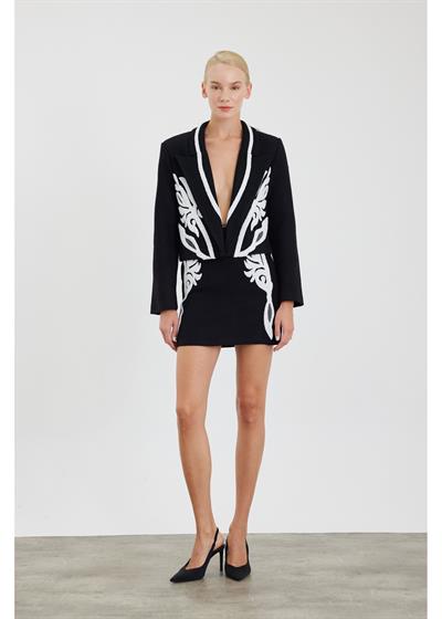 Nakışlı Mini Etek