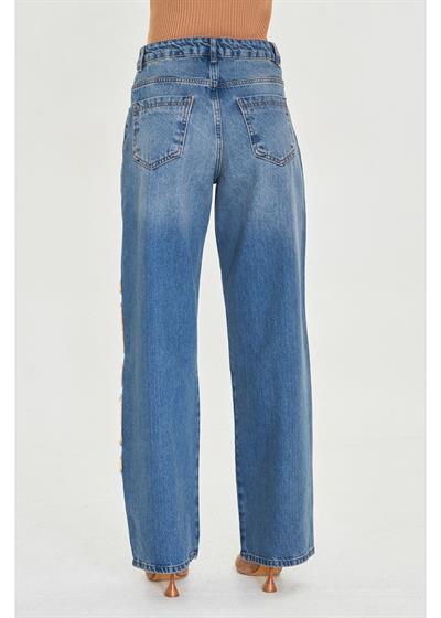 Nakışlı Palazzo Jean Pantolon 