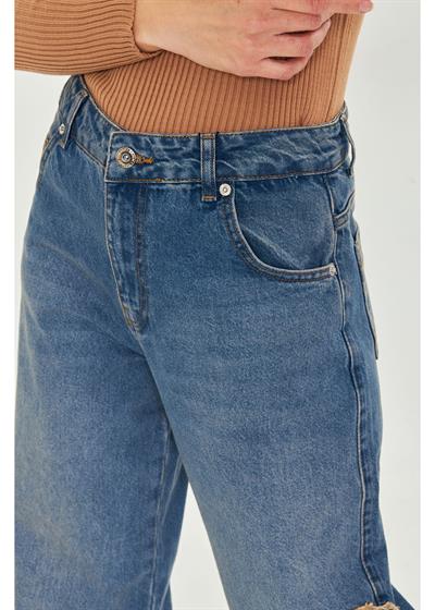 Nakışlı Palazzo Jean Pantolon 