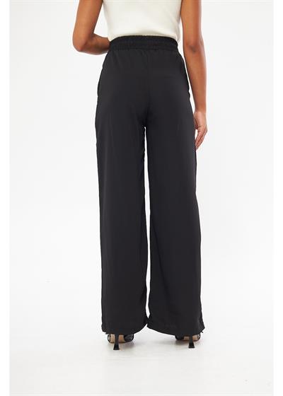 Önü Çimalı Bol Paça Pantolon 