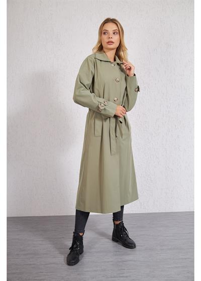 Önü Düğmeli Trençkot