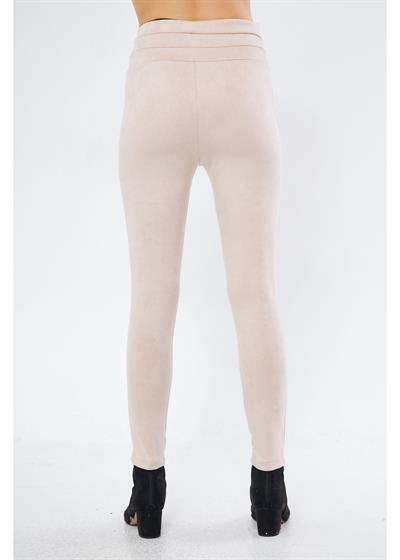 Parçalı Korsajlı Süet Tayt 