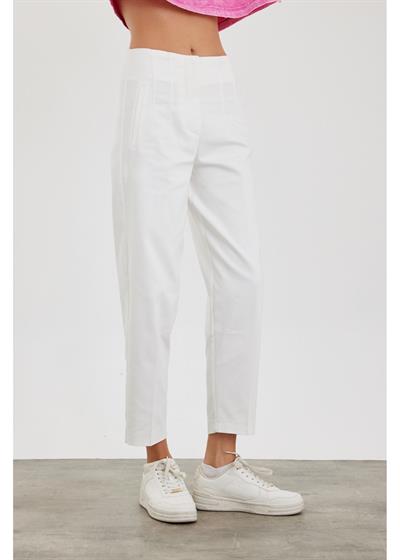 Pensli Yüksek Bel Atlas Pantolon