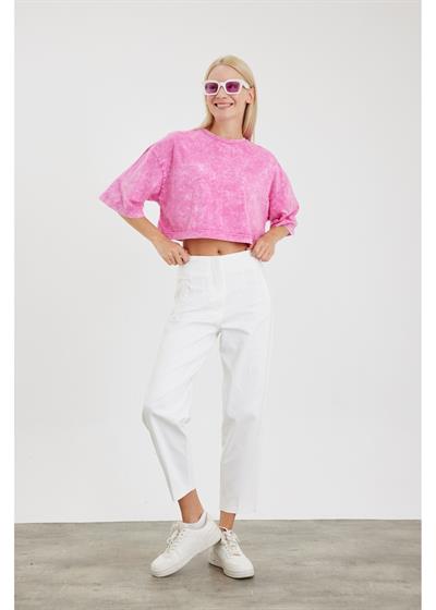 Pensli Yüksek Bel Atlas Pantolon