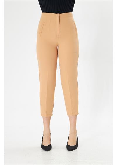 Pensli Yüksek Bel Atlas Pantolon 