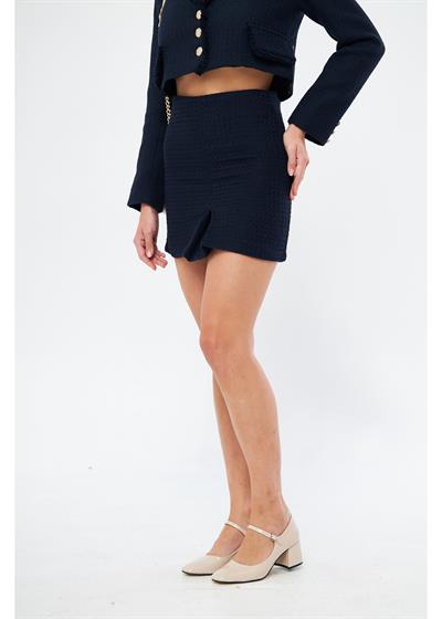 Pile Detaylı Etek 