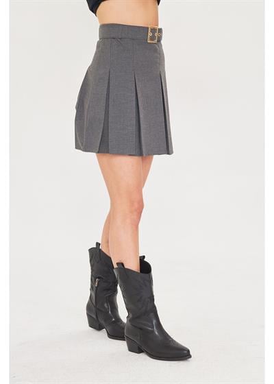 Pileli Poliviskon Etek 