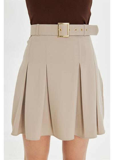 Pileli Poliviskon Etek 