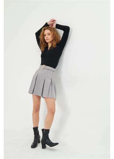 Pileli Poliviskon Etek 