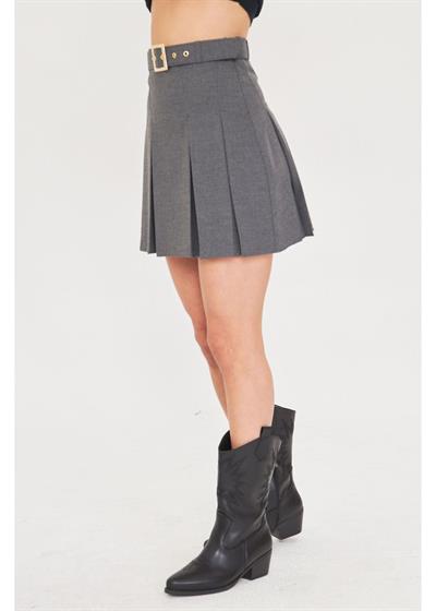 Pileli Poliviskon Etek 