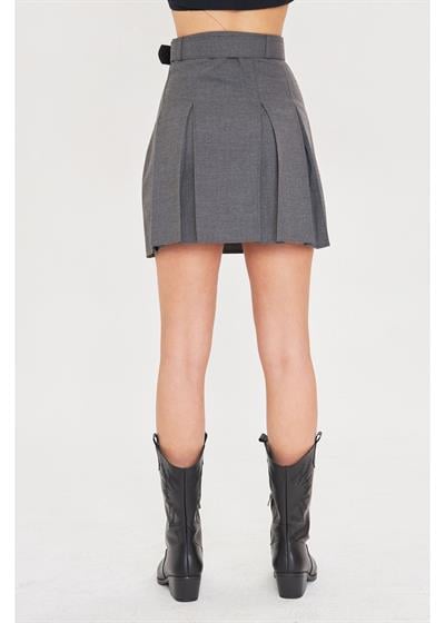 Pileli Poliviskon Etek 