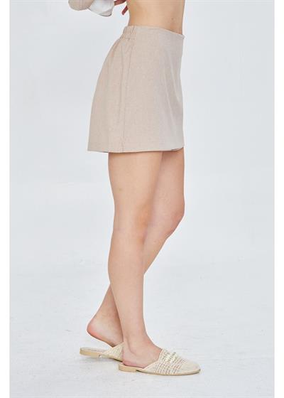 Poliviskon Şort Etek 