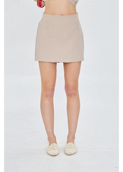 Poliviskon Şort Etek 