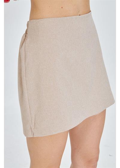 Poliviskon Şort Etek 
