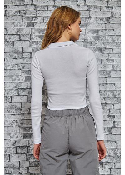 Polo Yaka Kaşkorse Bluz