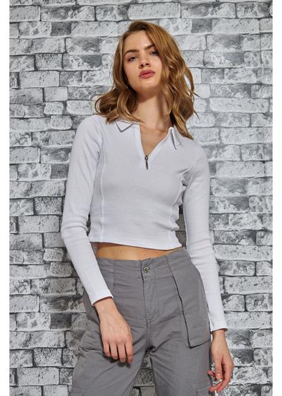 Polo Yaka Kaşkorse Bluz