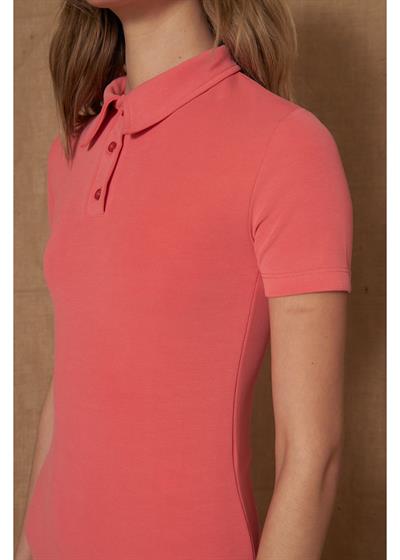 Polo Yaka Patlı Scuba Modal Elbise