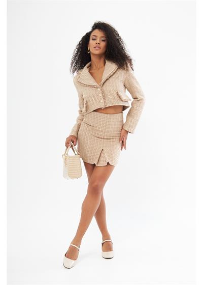 Püskül Detaylı Kısa Ceket 