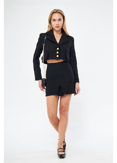Püskül Detaylı Kısa Ceket 