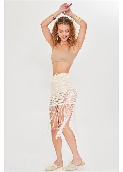 Püsküllü Ajurlu Etek 