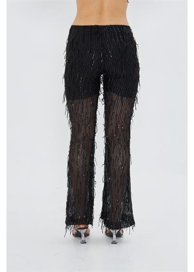 Saçaklı Pul Payet Pantolon 